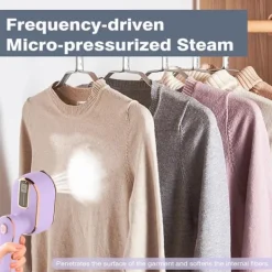 Ångtvättar-1000W hopfällbar handhållen minidamptång, keramisk non-stick-sula, 180° roterande handtag, 20s snabb uppvärmning, 2-i-1 bärbar ångstrykjärn