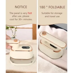 ATELA Strykjärn-1000w Mini Travel Steamer strykjärn，Handhållna bärbara ångkokare för kläder Liten klädångare Resestorlek Handhållet