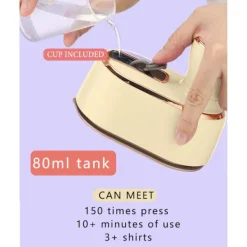 ATELA Strykjärn-1000w Mini Travel Steamer strykjärn，Handhållna bärbara ångkokare för kläder Liten klädångare Resestorlek Handhållet