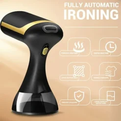 Ångtvättar-1500W Portabel Klädångare - 230V, Europeisk Kontakt, Plast, Skrynkelborttagning, Kompakt Design, Lämplig för Hem- och Resebruk (FQ) White