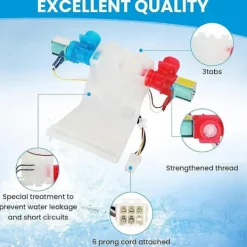 Tvättmaskiner-W10144820 Vatteninloppsventil för tvättmaskin Kompatibel med W10311458 W10140911 AC120V Ersättningsdelar för tvättmaskin