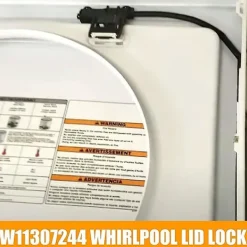 Tvättmaskiner-W11307244 W10682535 Ersättningslås för tvättmaskinslock (3 kablar) Passar för, Tvättmaskinslock Dörrlåsmontering