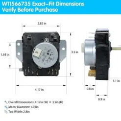 Torktumlare-W11566735 W11685947 Torktumlartimer för Torktumlare MED4500MW0 YMED4500MW0 Ersätter 4981088 AP7215858 PS17216594