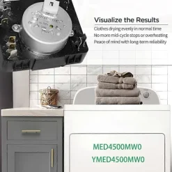 Torktumlare-W11566735 W11685947 Torktumlartimer för Torktumlare MED4500MW0 YMED4500MW0 Ersätter 4981088 AP7215858 PS17216594