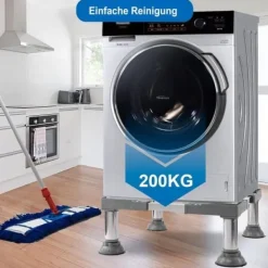 Tvättillbehör-Washing Machine Base/Washing Machine Stand with Anti Vibration Feet – Washing Machine Stand, Strong Load Capacity, Non-Slip and Practical