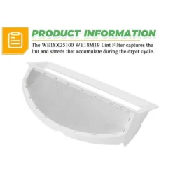 Torktumlare-WE18X25100 WE18M19 Torktumlare Luddfilter Skärmnät för Torktumlare Ersätter WE18M30 WE18M28 AP60375