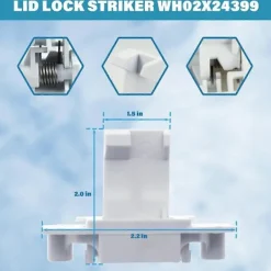 Tvättmaskiner-WH02X24399 Låsbleck för Tvättmaskinslock och WH01X24381 Ram för Tvättmaskinslock för och Toppmatad Tvättmaskin