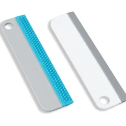 Fönsterrengöring-2x fönsterraka, duschraka, silikonskrapa för speglar, fönster, glas och ytor i kök, badrum, bil | Praktisk skrapa för