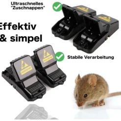 Skadedjur & Insekter-6X Musfälla Snäppfälla Återanvändningsbar fälla för mus, råtta - M_yux