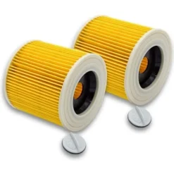 Dammsugare & Tillbehör-2x Patronfilter för dammsugare, kompatibla med Kärcher WD2 WD3 MV3 MV2 A2004 A2054 A2204 A2656