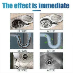 Rengöringsmedel-1-3X Starkt Rörrensningsmedel, Kraftfullt Rörrensningsmedel för Kökstoalett