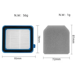 Galaxy Dammsugare & Tillbehör-3x utbytes Hepa-filter för Q6 Q7 Q8 Wq61/wq71/wq81 Dammsugare reservdelar (LG)