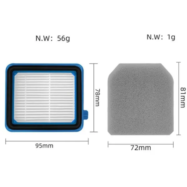 Galaxy Dammsugare & Tillbehör-3x utbytes Hepa-filter för Q6 Q7 Q8 Wq61/wq71/wq81 Dammsugare reservdelar (LG)