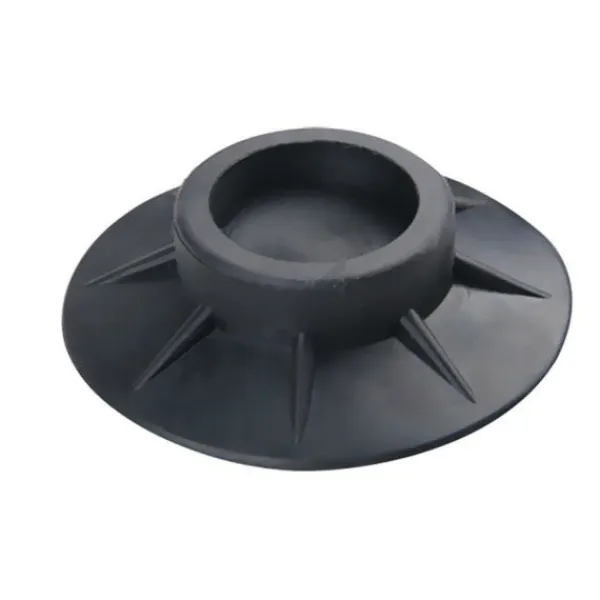 del Tvättmaskiner-4x Vibrationsdämpare - Gummifötter för Tvättmaskin Svart