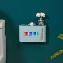 Soptunnor-Yaju Sopsäckshållare, Hållbar Väggmonterad Sopsäckshållare, Sopsäckshållare för 5 Sopsäckar, Köksavfallspåsar (grå 1 st)[CO]